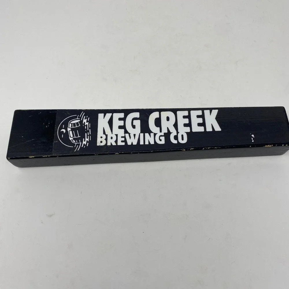 Keg Creek Brewing Co Peaches and Cream Wooden Beer Tap Handle Black